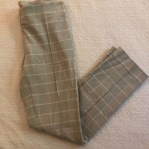 Anthropologie grey check flannel pants
